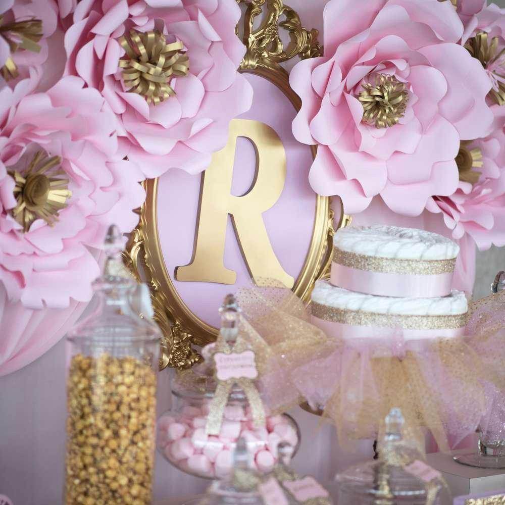 Free Baby Shower Decorations Awesome Shimmering Pink and Gold Baby Shower Baby Shower Ideas