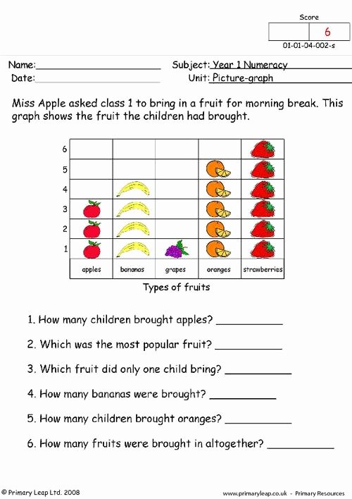 Free Bar Graph Worksheets Lovely Picture Graphs 1