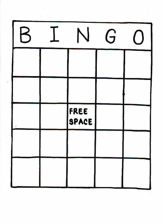 Free Bingo Card Templates Printable New Blank Bingo Template