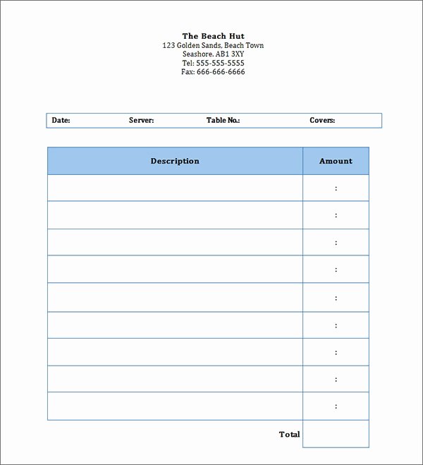 Free Blank Invoice Fresh Free Blank Invoice Template for Excel Excel Template