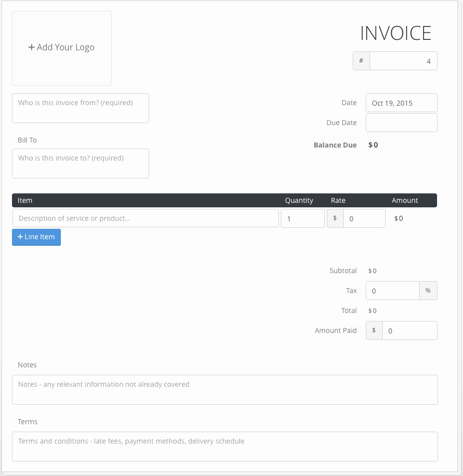 Free Blank Invoice Lovely Free Blank Invoice Template for Excel Excel Template