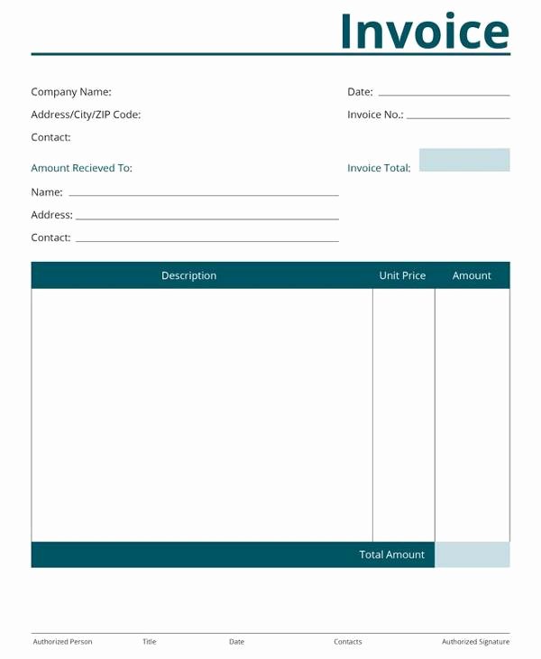 Free Blank Invoice New 52 Sample Blank Invoice Templates