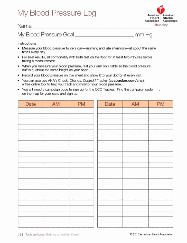Free Blood Pressure Log Lovely 56 Daily Blood Pressure Log Templates [excel Word Pdf]