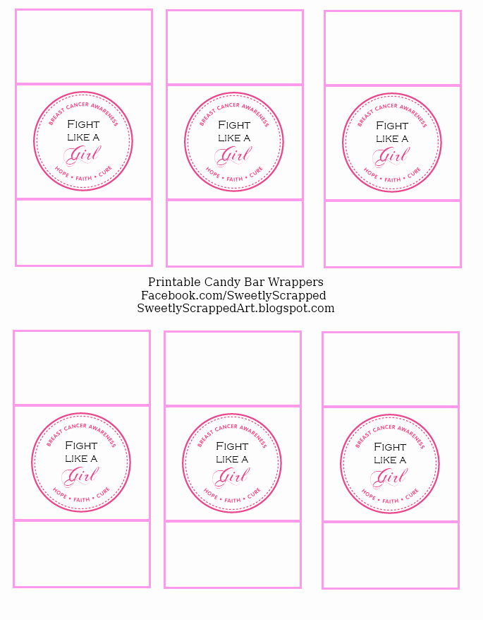 Free Candy Wrappers Template Lovely Sweetly Scrapped Breast Cancer Awareness Free Printables