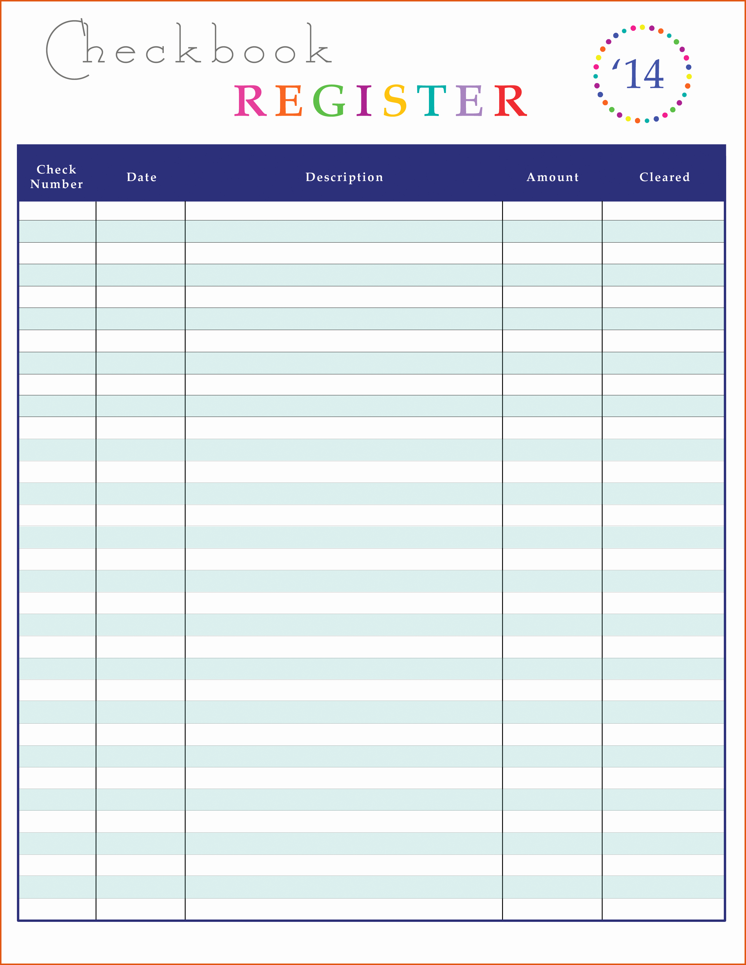 Free Check Register form Beautiful 6 Free Blank Business Checkbook Register Template Excel
