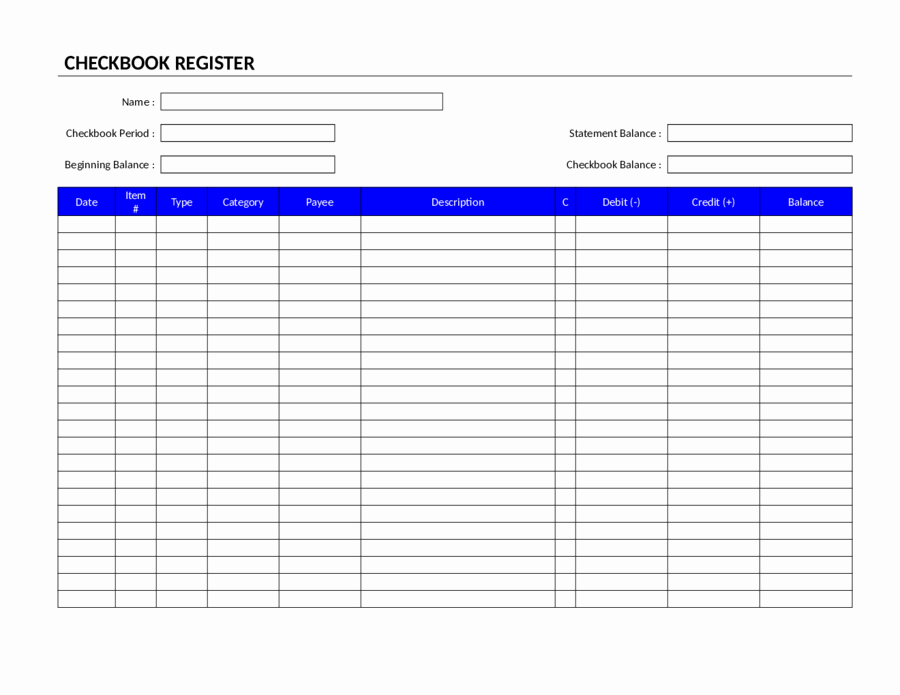 Free Check Register form Elegant 2019 Checkbook Register Fillable Printable Pdf &amp; forms