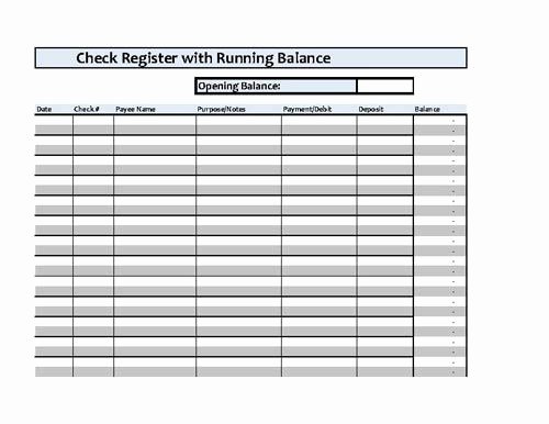 Free Check Register form New Checkbook Register Spreadsheet Microsoft Excel