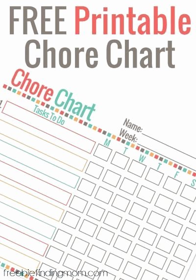 Free Chore Chart Printable Beautiful Free Printable Chore Charts for Kids