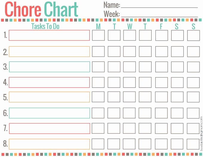 Free Chore Chart Printable Inspirational Remodelaholic
