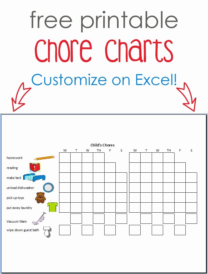 Free Customizable Chore Chart Best Of Printable Chore Charts Cutesy Crafts