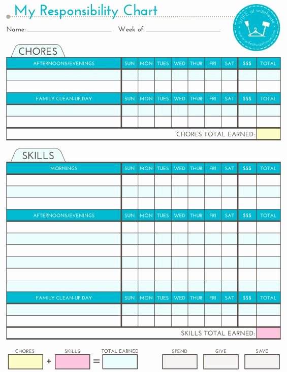 Free Customizable Chore Chart Inspirational Chore Charts Free Printable Chore Charts and Printable