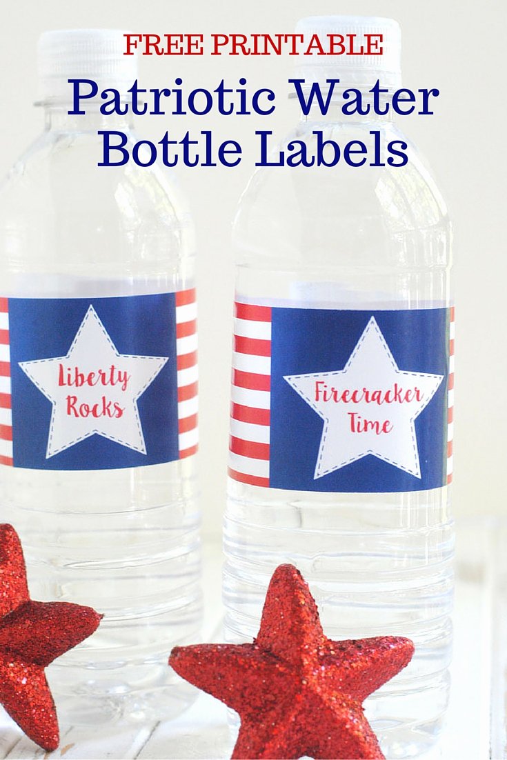 Free Downloadable Water Bottle Labels Inspirational Free Printable Patriotic Water Bottle Labels Katarina S