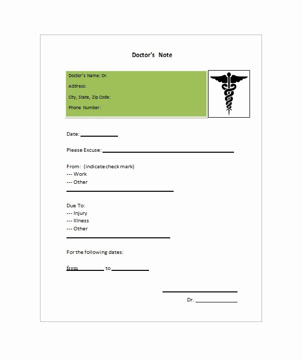 Free Dr Excuse Template Elegant 27 Free Doctor Note Excuse Templates Free Template