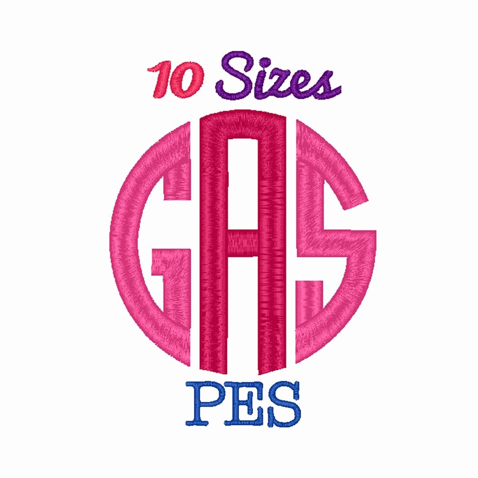 Free Embroidery Fonts Pes Inspirational Circle Monogram Embroidery Font Machine by Embroideryfont