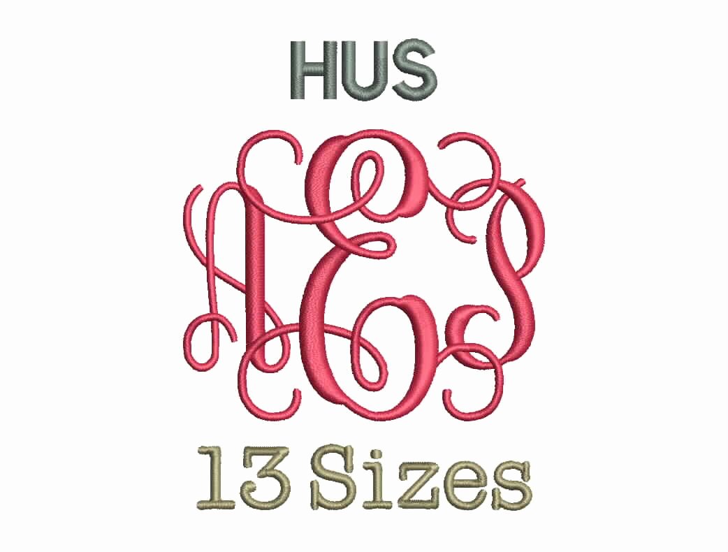 Free Embroidery Fonts Pes Luxury Interlocking Vine Monogram Font Embroidery Fonts 13 Size