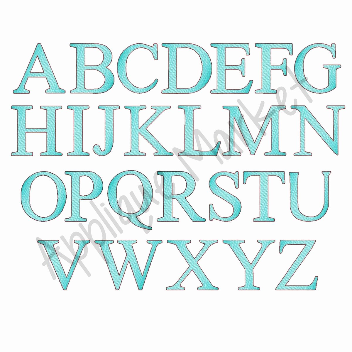 Free Embroidery Monogram Fonts Beautiful Serif Sketch Fill Alphabet Applique Design