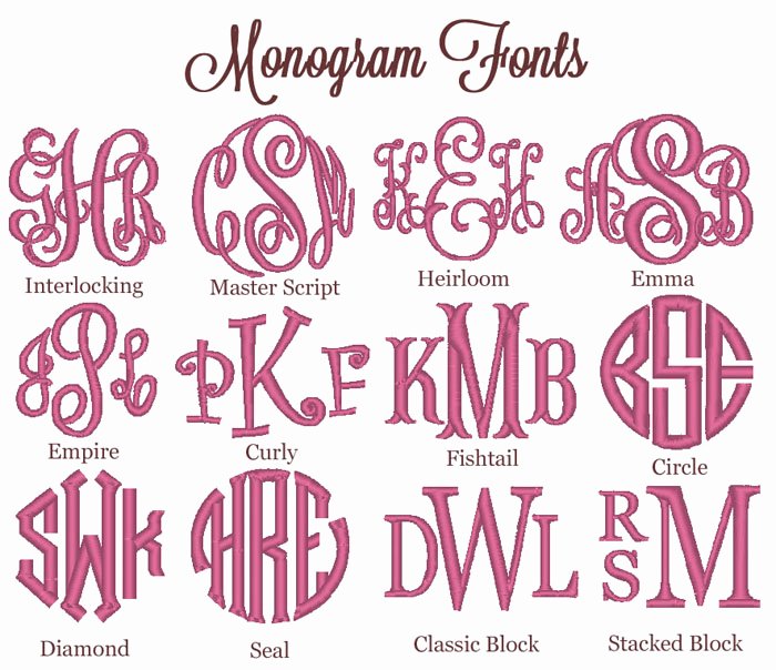 Free Embroidery Monogram Fonts New 10 Free Script Monogram Fonts Free Interlocking
