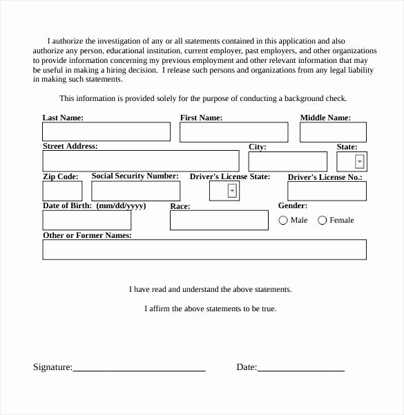 Free Employee Information Sheet Template Elegant Free Printable Blank Employee Information form Template 2468