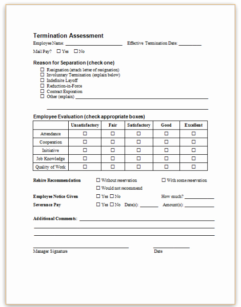 Free Employment Termination forms Best Of This Sample form May Be Pleted by the Employee S