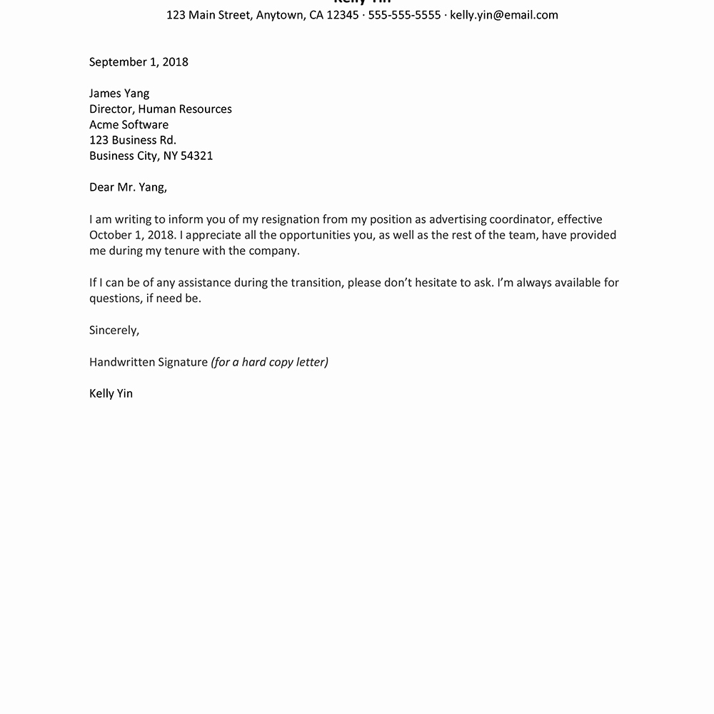 Free Example Of Resignation Letters Beautiful Resignation Letter Templates