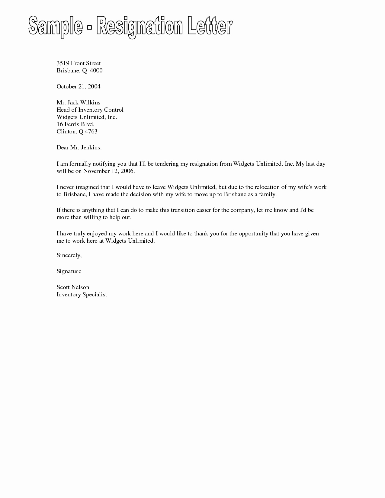 Free Example Of Resignation Letters Best Of Examples Of Resignation Letters Resignation Letter