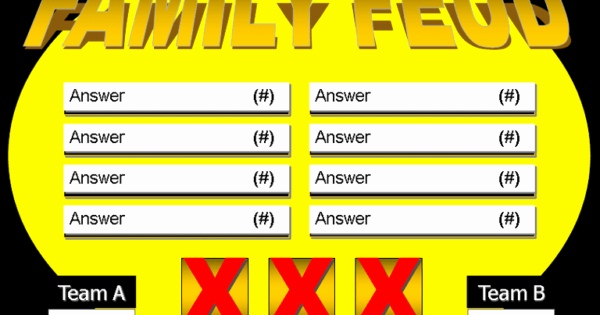 Free Family Feud Templates Best Of Free Family Feud Powerpoint Game Template