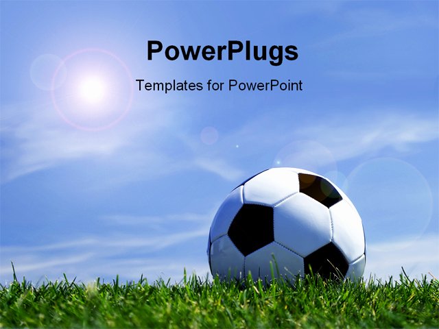 Free Football Powerpoint Template Inspirational Powerpoint Template soccer Ball On Grass Depicting Sports