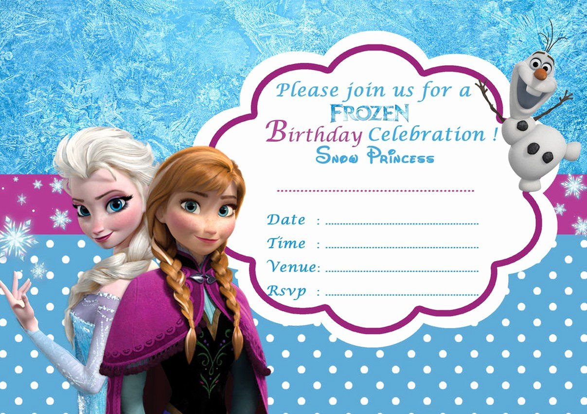 Free Frozen Invitation Templates Fresh Frozen Free Printable Invitation Templates