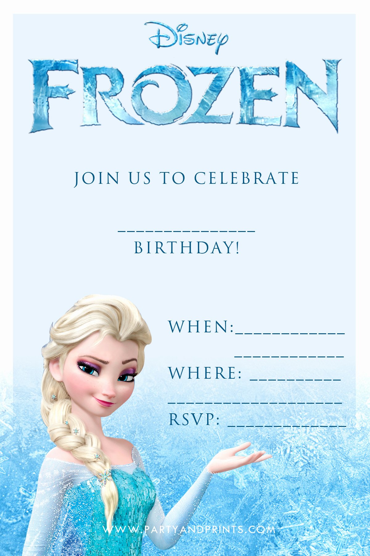 Free Frozen Invitations Template Unique 20 Frozen Birthday Party Ideas