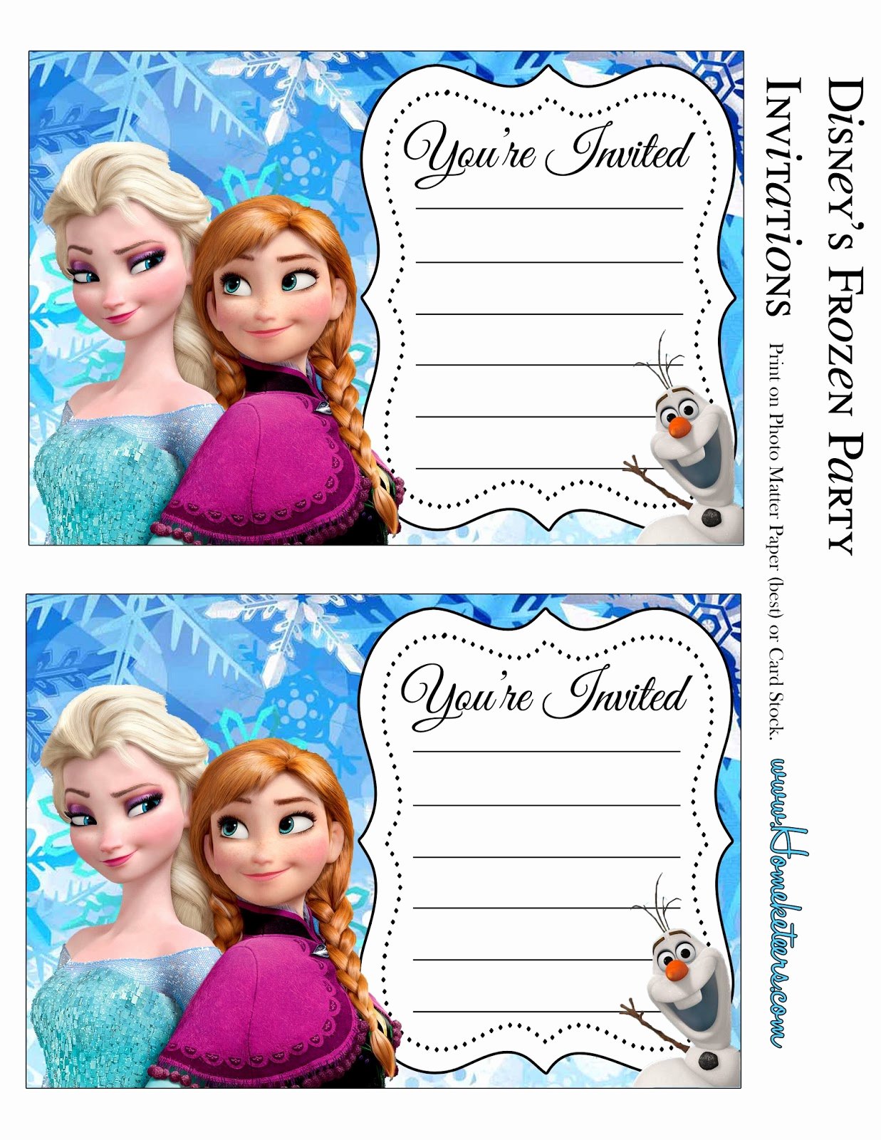 Free Frozen Invite Templates Lovely Frozen Party Free Printable Invitations