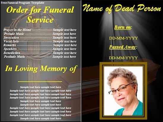 Free Funeral Service Program Template Unique Sample Funeral Program Template 30 Download Free