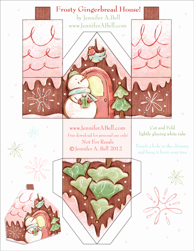 Free Gingerbread House Patterns Awesome We Love to Illustrate Free Gingerbread House