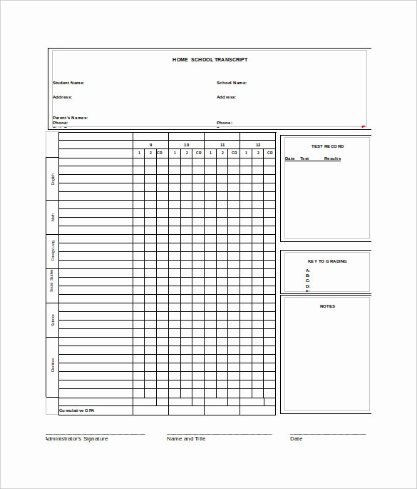 Free Homeschool Report Card Template Best Of Sample Homeschool Report Card 7 Documents In Pdf Word