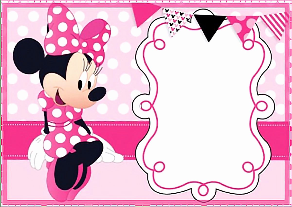 Free Minnie Mouse Invitations Personalized Unique Printable Minnie Mouse Birthday Party Invitation Template