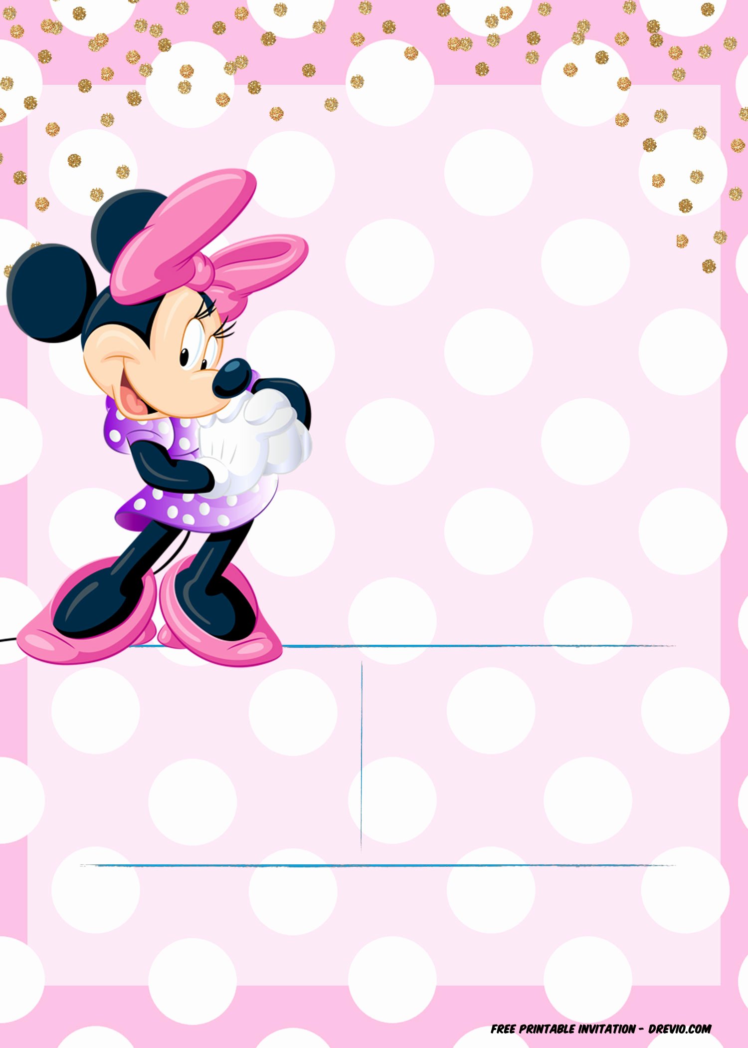 Free Minnie Mouse Templates Fresh Minnie Mouse Invitation Template – Editable and Free