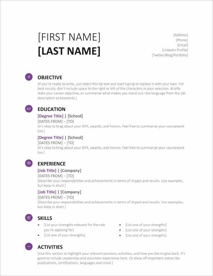 Free Ms Office Resume Templates Awesome 45 Free Modern Resume Cv Templates Minimalist Simple