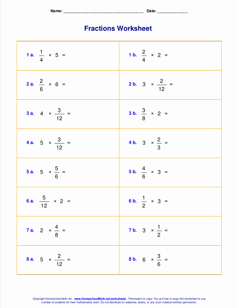Free Multiplying Fractions Worksheets Best Of Worksheets for Fraction Multiplication
