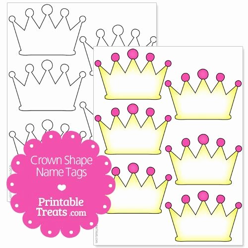 Free Princess Crown Template Printable Beautiful Free Printable Crown Name Tags B Days