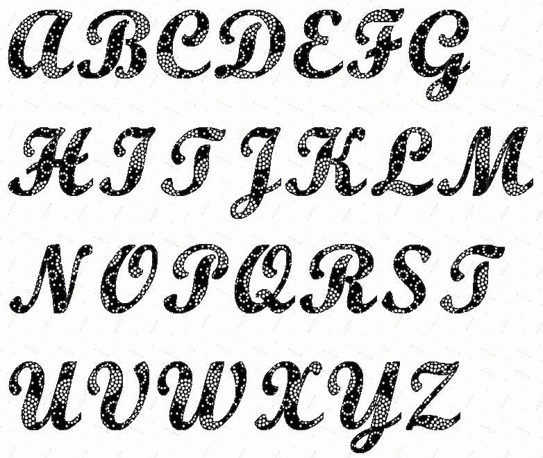 Free Printable Alphabet Stencils Templates New Alphabet Script 4 Inch Stencil by Linleys Designs Craftsy