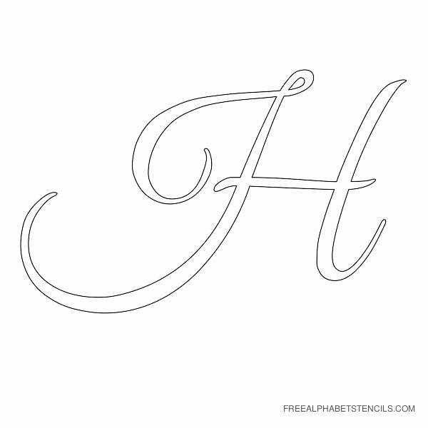 Free Printable Alphabet Stencils Templates New Elegant Cursive Alphabet Stencils In Printable format
