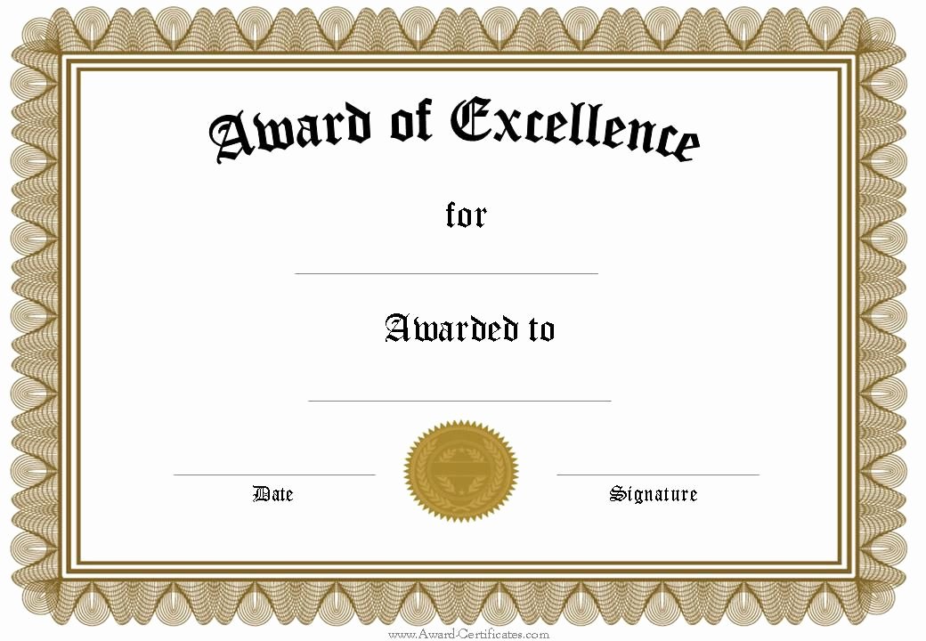 Free Printable Award Certificates Awesome Free Funny Award Certificates Templates