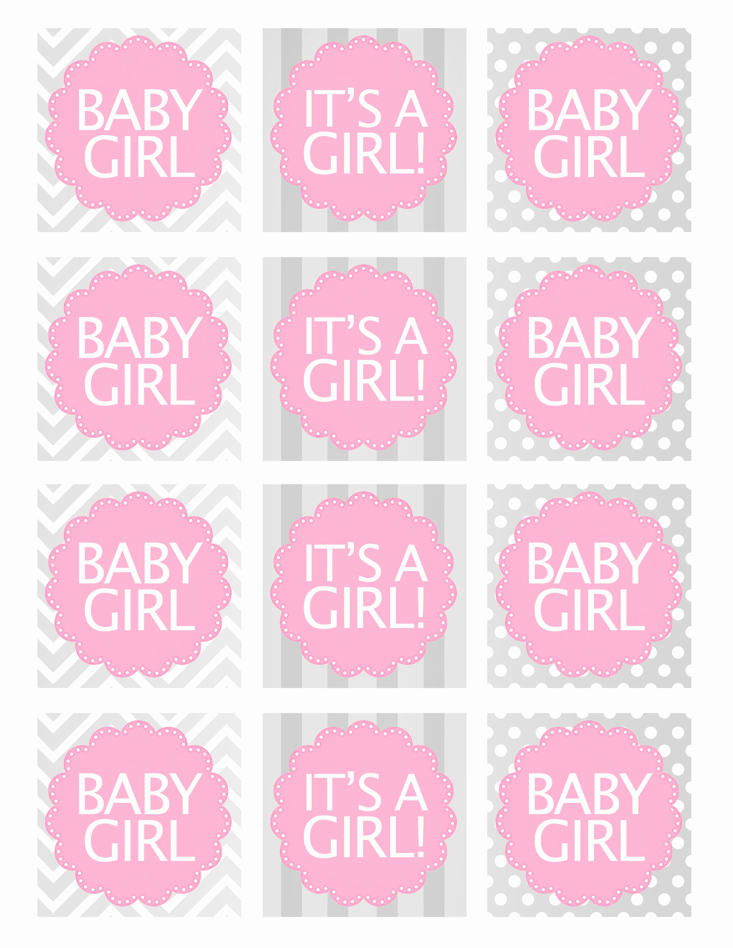 Free Printable Baby Shower Labels Inspirational Baby Girl Shower Free Printables How to Nest for Less™