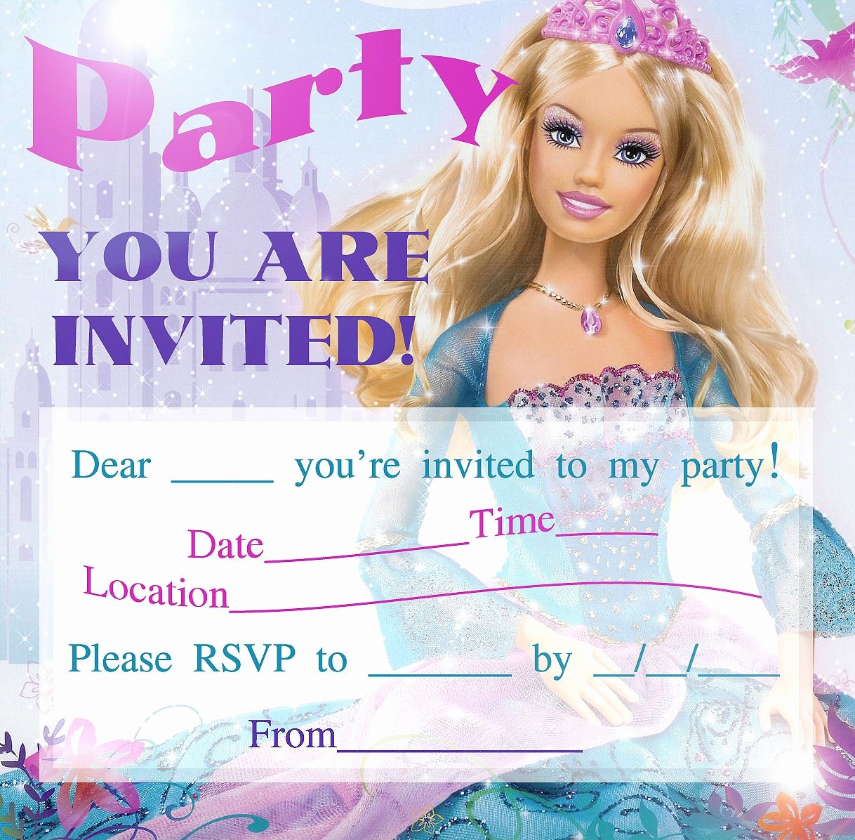 Free Printable Barbie Invitations Best Of Barbie Coloring Pages Barbie Printable Invitations for A