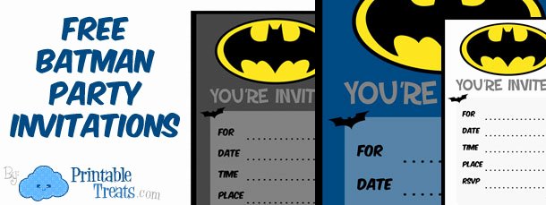 Free Printable Batman Invitations Elegant Batman Birthday Invitations to Print — Printable Treats