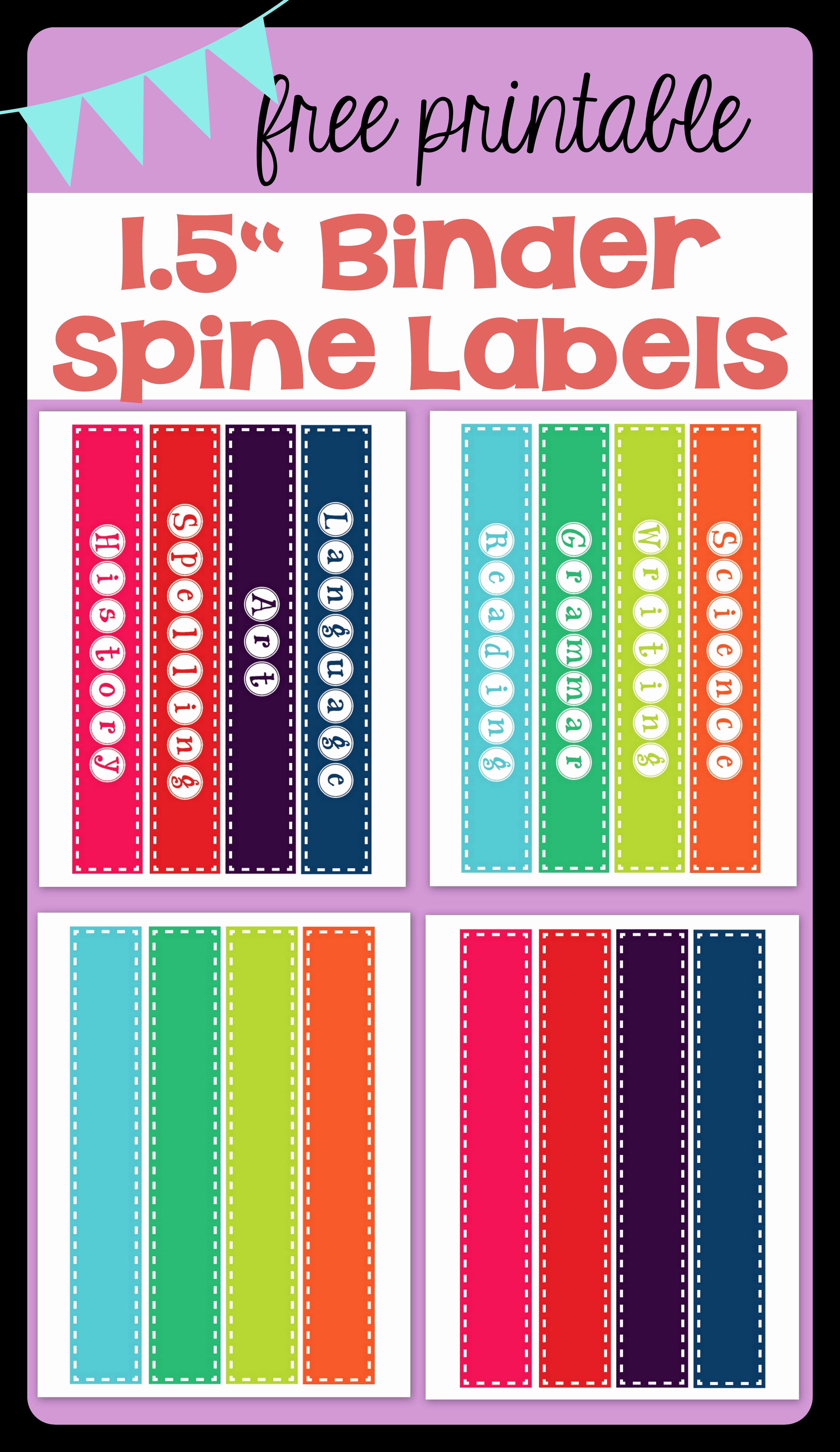 Free Printable Binder Labels Inspirational Freebie Binder Spine Labels