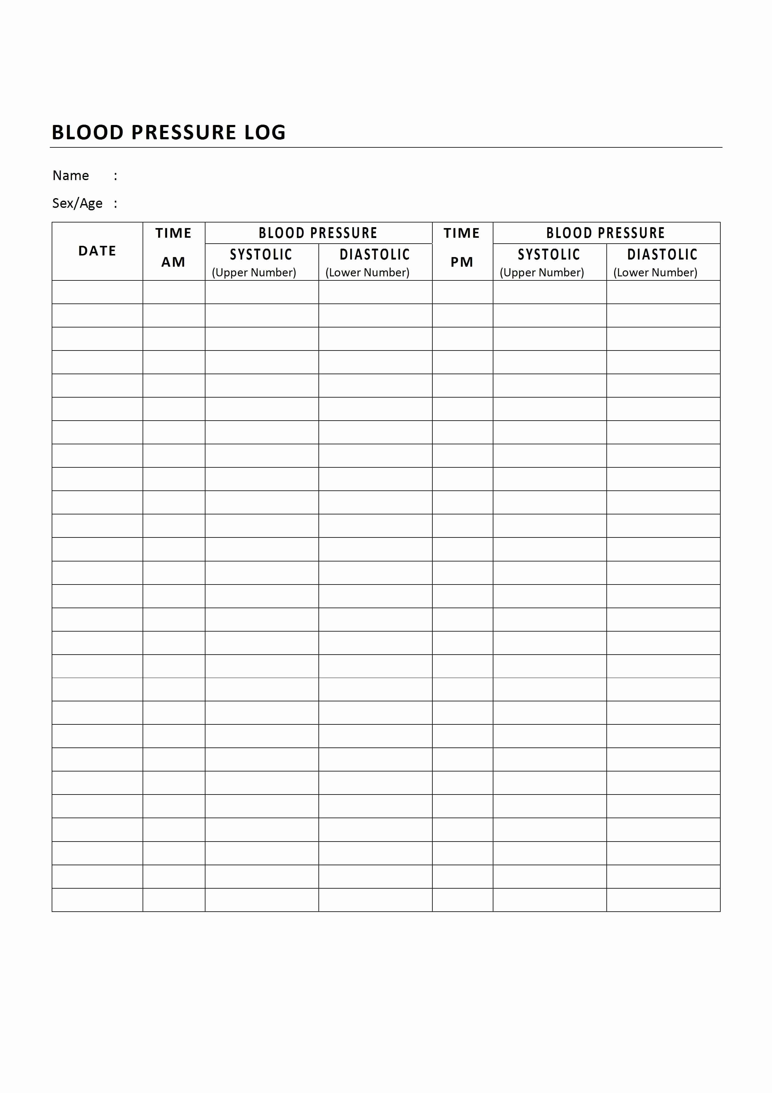 Free Printable Blood Pressure Log Unique What is A normal Blood Pressure Reading