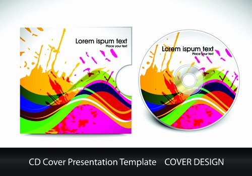 Free Printable Cd Cover Template Luxury Cd Cover Presentation Vector Template Material 03 Free