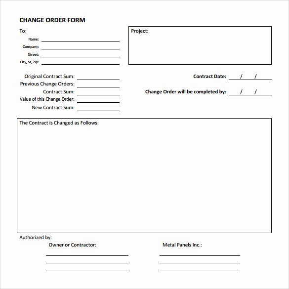 Free Printable Change order forms Elegant 13 Change order Templates Ai Word