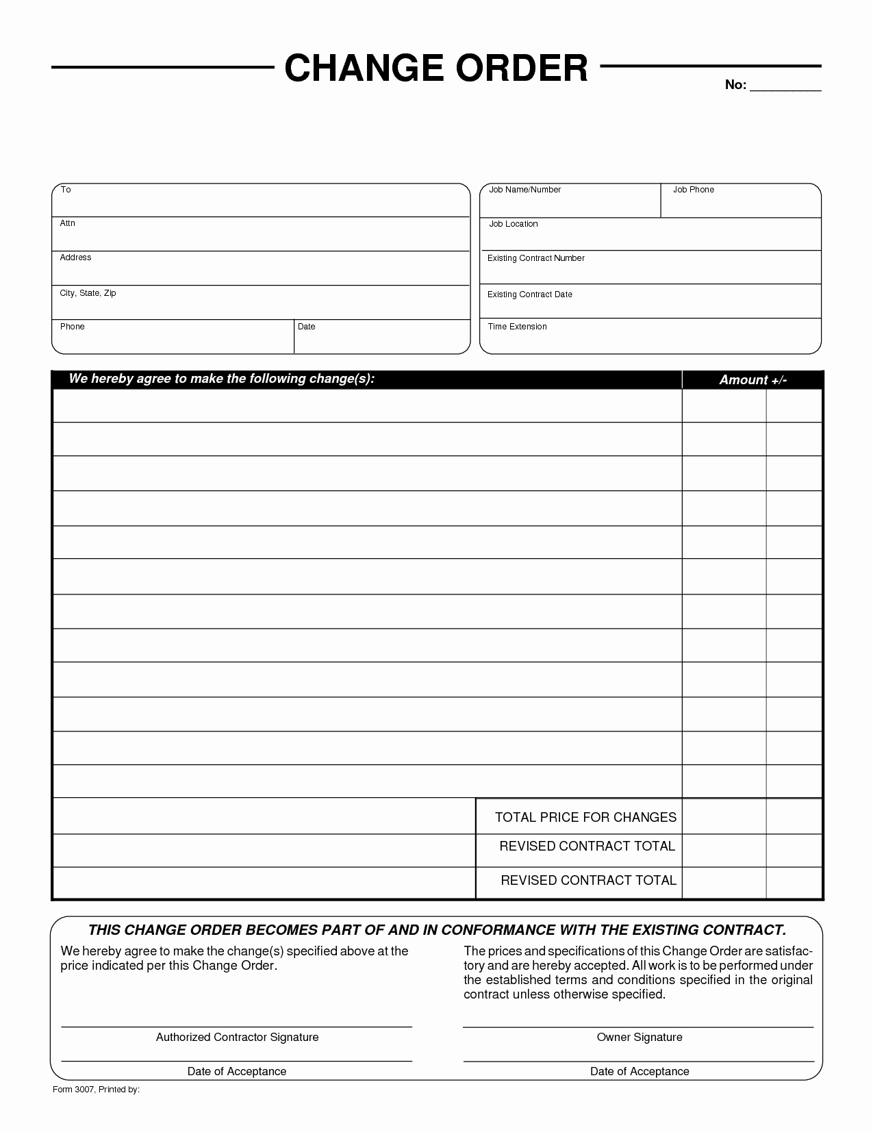 Free Printable Change order forms Lovely Change Of order form by Liferetreat Change order form