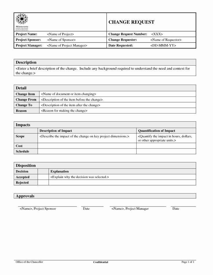 Free Printable Change order forms New Change order form Template